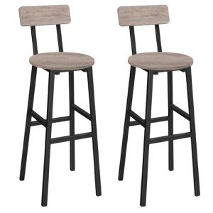 Set of 2 Round Back Bar Stools