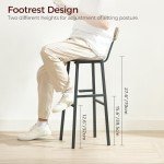 Set of 2 Round Back Bar Stools