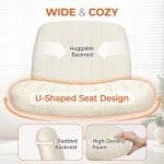Orange Criss Cross Rolling Desk Chair in Beige