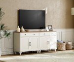 Modern Farmhouse Buffet Cabinet with 4 Doors & Drawers