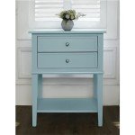 Blue Franklin Accent Table with 2 Drawers