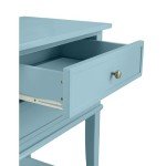 Blue Franklin Accent Table with 2 Drawers
