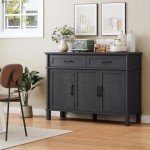Stylish 48-Inch Farmhouse Buffet Cabinet with Storage