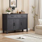 Stylish 48-Inch Farmhouse Buffet Cabinet with Storage