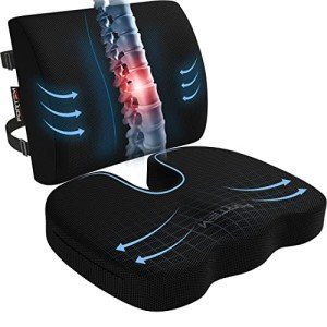 Memory Foam Office Chair Cushion and Lumbar Support