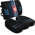 Memory Foam Office Chair Cushion and Lumbar Support