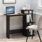 Furinno Compact Home Laptop Desk with Square Shelves