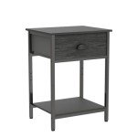 Industrial Nightstands Set of 2 with Storage