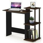 Furinno Compact Home Laptop Desk with Square Shelves