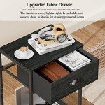 Industrial Nightstands Set of 2 with Storage