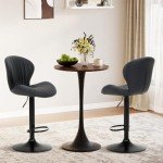 Set of 4 Modern Adjustable Swivel Bar Stools