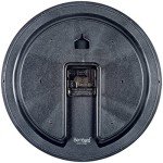 Bernhard Products Black Wall Clock, Large 13-Inch Silent Non Ticking Quartz Battery Operated Round Easy to Read Classroom/Home/School/Office Clock