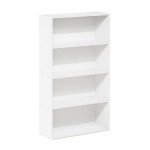 Furinno Pasir 4-Tier Bookcase/Bookshelf/Storage Shelves, White