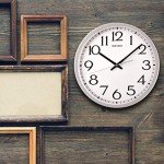 Seiko 12 Inch Easy Read Numerals Wall Clock with Quiet Sweep Second Hand