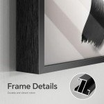 Framed Large Modern Abstract Wall Art for Living Room, Black and White, Grey Wall Decor, Bright Style 3 Piece Artwork for Walls, Canvas Paintings Pictures for Hallway, Dining, Office 24x36 Inch
