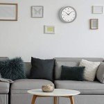 Seiko 12" Brushed Metal Quiet Sweep Office Wall Clock, Silver Tone