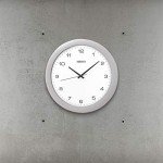 Seiko 12" Brushed Metal Quiet Sweep Office Wall Clock, Silver Tone