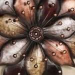 Touch of Class Arris Layered Floret Wall Art - Metal - Multi Metallic - Copper, Bronze, Gold, Silver - Striking Blossom Decor for Bedroom, Living Room, Dining Room, Entryway, Foyer