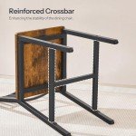 HOOBRO Kitchen Chairs Set of 2, Wooden Dining Room Chairs with Metal Frame, Dining Chairs with Back, Easy to Assemble, Farmhouse Dining Chairs for Kitchen, Living Room, Rustic Brown and Black BF39CD01