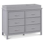 DaVinci Charlie 6-Drawer Double Dresser in Grey