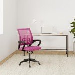 Ergonomic Office Chair Desk Chair Mesh Computer Chair with Lumbar Support Executive Rolling Swivel Adjustable Home Mid Back Task Chair for Women Adults, Pink