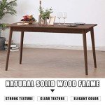 Dining Table Kitchen Table 47" Dining Room Table Small Kitchen Table for Small Spaces Table Modern Home Furniture Dinner Table Rectangular (Espresso)