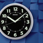 Seiko Wall Clock Silver-Tone Metallic Case Luminous Numerals