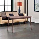 Dining Table Kitchen Table 47" Dining Room Table Small Kitchen Table for Small Spaces Table Modern Home Furniture Dinner Table Rectangular (Espresso)