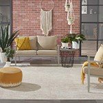 Nourison Essentials Indoor/Outdoor Ivory Beige 8' x 10' Area Rug, Easy Cleaning, Non Shedding, Bed Room, Living Room, Dining Room, Backyard, Deck, Patio (8x10)