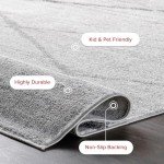 nuLOOM 8x10 Thigpen Contemporary Area Rug, Grey, Abstract Lines, Non-Slip Backing, Stain Resistant, For Bedroom, Dining Room, Living Room, Hallway, Office, Kitchen, Entryway