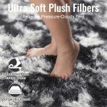 PAGISOFE Black White Grey Rugs for Living Room 5x8, Shag Fuzzy Fluffy Washable Rugs for Kids Room Playroom Classroom Dorm Shaggy Soft Carpet for Home Decor Aesthetic Plush Bedside Rug Modern Cool Rug