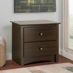 Prepac Sonoma Traditional Nightstand Side Table with 2 Drawers, Functional 2-Drawer Bedside Table 16" D x 23.25" W x 21.75" H, Espresso, EDC-2422