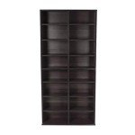 Atlantic Oskar Adjustable Media Cabinet - Holds 464 CDs, 228 DVDs or 276 Blu-rays, 12 Adjustable and 4 fixed shelves PN in Espresso