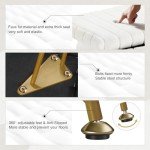 Greenstell Vanity Stool Chair Faux Fur with Storage, 15.7"L x 11.8"W x 19.4"H Soft Ottoman 4 Metal Legs with Anti-Slip Feet, Furry Padded Seat, Modern Multifunctional Chairs for Makeup, Bedroom White