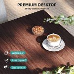 YITAHOME 2-Tier Square Coffee Tables with Storage,Coffee Table for Living Room,Center Table Coffee Table for Home,Wood Living Room Table Industrial Small Farmhouse Cocktail Table, Deep Espresso