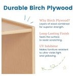 ECR4Kids Single-Sided Book Display, Classroom Bookshelf, Natural