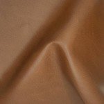 Lifestyle Solutions 24” Waverly Ottoman Round Faux Leather Bench, Stationary Ottomans, Backless Chair, Footrest for Living Room, Footstool Office, Bedroom, Padded Seat, Caramel Brown