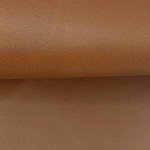 Lifestyle Solutions 24” Waverly Ottoman Round Faux Leather Bench, Stationary Ottomans, Backless Chair, Footrest for Living Room, Footstool Office, Bedroom, Padded Seat, Caramel Brown