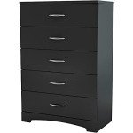 South Shore Step One 5-Drawer Chest-Pure Black