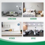 bakbrand Wall Clock 12 Inch Non-Ticking Silent Modern Simple Style Round Decor Clock Gold Stereoscopic Dial Quartz Wall Clocks for Home/Office/School/Living Room/Bedroom/Kitchen