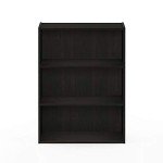 Furinno Pasir 3-Tier Open Shelf Bookcase, Espresso