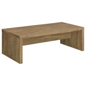 Coaster Home Furnishings Lynette Rectangular Eco Friendly Engineered Wood Coffee Table for Living Room Cocktail Sofa Table Wood Look Laminate Veneer Mango Brown 704128