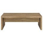 Coaster Home Furnishings Lynette Rectangular Eco Friendly Engineered Wood Coffee Table for Living Room Cocktail Sofa Table Wood Look Laminate Veneer Mango Brown 704128