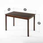 ZINUS Juliet Espresso Wood Dining Table, Table Only, 45 in x 28 in x 29 in