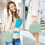 FINPAC Large Bible Cover w/Shoulder Strap, Carrying Book Case Church Bag Bible Protective w/Pen Slots and Zippered Pocket, Gift for Women Lady, Light Green