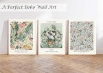 Induslyfe Framed Sage Green Vintage Wall Art Canvas Decor Set of 3, Matisse Wall Art Prints Posters Mid Century Modern Art, Aesthetic Floral Botanical wall art for bedroom, living room, bathroom 12x16