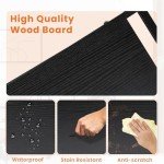 Sweetcrispy Book Shelf, 5 Tier Bookcase, Modern Tall Bookshelf for Garage Kit, CDs, Movies, Industrial Corner Storage Organizer for Bedroom Home Office Kitchen Living Room, Black