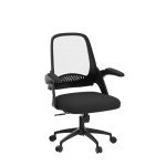 NEO CHAIR Office Desk Computer Gaming Chair with Executive Ergonomic Lumbar Back Support Flip-up Padded Armrest Adjustable Height and Wheels for Home or Office (Black)