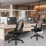 NEO CHAIR Office Desk Computer Gaming Chair with Executive Ergonomic Lumbar Back Support Flip-up Padded Armrest Adjustable Height and Wheels for Home or Office (Black)