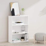 Furinno Pasir 3-Tier Open Shelf Bookcase, Plain White